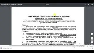 TSPSC Recruitment 2020 |TSPSC Recruitment 2020  Apply Online for Lab Technician Posts