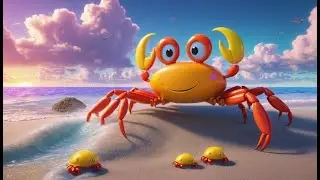 Five Baby Crabs Build a Sandcastle | Fun Counting Song for Kids | Nursery Rhymes and Baby Songs