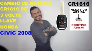 COMO CAMBIAR BATERIA DE CONTROL REMOTO HONDA CIVIC 2008