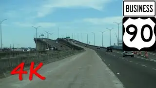 ⁴ᴷ Westbank Expressway (Interstate 910/US 90 Business Exits 4 to 9) eastbound [4K VIDEO]