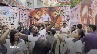 Fans in Mumbai celebrate new Rajinikanth movie