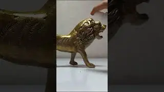 ASMR Bronze Lion Cleaning | Satisfying & Relaxing 60-Second Transformation!