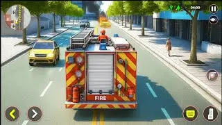 Fire Truck Simulator Gameplay 🚒 | Tunnel Rescue Mission + Car Crash Emergency (Mobile)