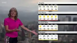 Louise Lear South & Central America weather forecast BBC June 20th 2024