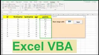 VBA - User Form: How to sum range cells using for...next  -Excel vba code