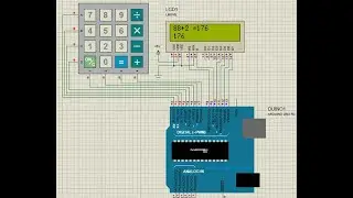 Keypad and LCD display 16x2  with Arduino in proteus  7.8