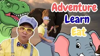Elephant Adventure! Eating an Apple, Safari Fun & Animal!