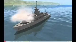DCS World Roussen firing 76mm, 30mm, MG3_WIP