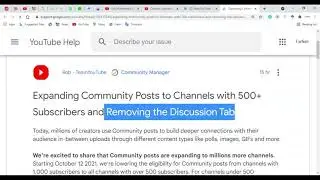 Youtube community tab 500 subscribers