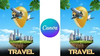 Creative Travel Ad Poster in Canva - Easy Design Tutorial! ✈️