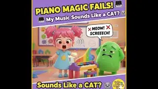 Piano Magic Fails! 🎹 My Music Sounds Like a CAT?! 🐱 | Kids Learning Sounds