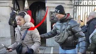 She&rsquo;s SHOCKED when the guard shouts &lsquo;Miss, out of the box!&rsquo; 😳😱