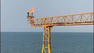 Oil and gas industry offshore flare system video