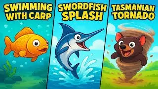 Underwater Adventures: Swimming with Carp, Swordfish Splash & Tasmanian Tornado |