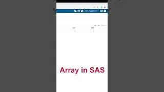 Array in SAS?  #shorts #array