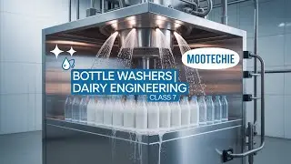 Class 7 | Dairy Engineering | Bottle Washers: Types, Operation & Maintenance | Mootechie
