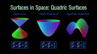 CALCULUS 3 | Quadric Surfaces (Part 2): Elliptic Cone, Elliptic Paraboloid, Hyperbolic Paraboloid