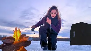Ice Fishing Alberta | Walleye Catch & Cook On The Fire