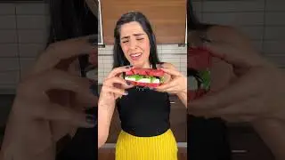 Watermelon & onion 😳 هندونه و پیاز #watermelon#watermelonchallenge #foodchallenge #هندوانه
