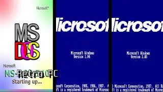 Retro PC - MS - DOS 7.1 CDU, Windows 1.04 IBM, & Windows 2.11/386