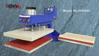 Semi Auto Heat Transfer Press Machine   Double Plate Two Working Bed (Head Moving)