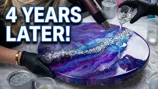 4 Years Later, This Paint Pour Gets Its Biggest Glow Up Yet | Ocean Resin Art Part 1