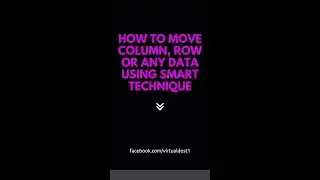 Shift column, row or data in excel sheet easily | Virtual Dost