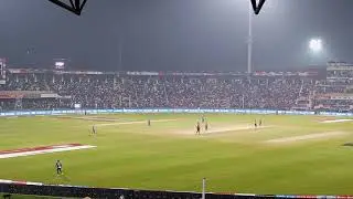 Aamer Jamal Bowling - Eng vs Pak 6th Match Qaddafi Stadium Live View