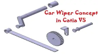 CATIA V5 DMU Kinematics | Wiper Concept | Tutorial for beginners | Prismatic Joint | Rack n Pinion