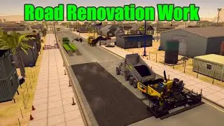 Road Renovation Work (Timelapse) - Relaxing Construction Simulator 2 Gameplay