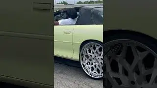 Chevy Camaro on 24&rsquo;s Riding at Street Whipz Carshow