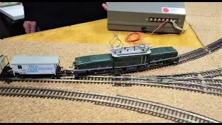 Plastico ferroviario modulare SVF scala h0 - Prima prova layout completo con coccodrillo