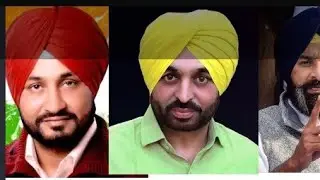 Bhagwant Mann as Puspa style|sukbir badal/Charnanjit channi funny video /Navjot sidhu/Bikram Majitha