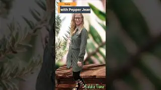 Temu with Pepper Jean Blouse dress and thigh socks #temu #fashion #clothes