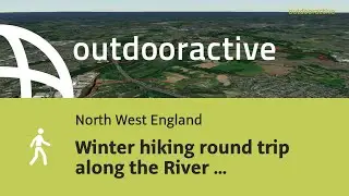 Flyover video: Winter hiking round trip along the River Irwell on February 5, 2025