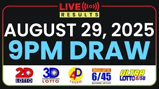 9PM PCSO LOTTO RESULTS TODAY AUGUST 29 , 2025 | SWERTRES EZ2