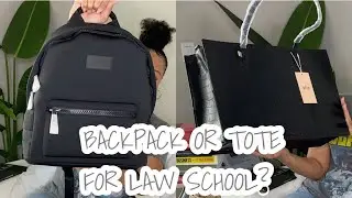 BEIS WORK TOTE & DAGNE DOVER BACKPACK REVIEW | WHAT FITS & WHICH IS BEST FOR LAW SCHOOL?