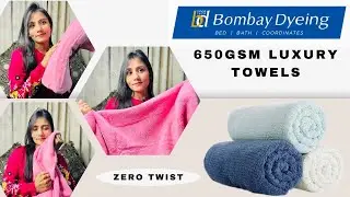 Bombay Dyeing Ultrx 650GSM Zero Twist Bath Towel Unboxing & Review || Bombay Dyeing || 100% Cotton