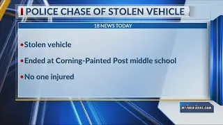 Police chase of stolen vehicle ends in crash at Corning-Painted Post Middle School