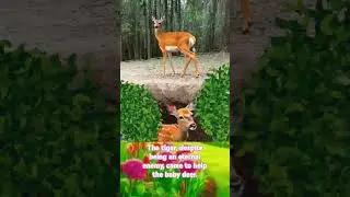 Tiger Rescues Baby Deer from Well &ndash; Enemies Turned Heroes! 🐅🦌#shotrs