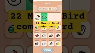 22 March 2025 | Bird  Combo card | Bird Ton Today Combo | Bird Daily Combo Today