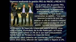 LA VERGONZOSA GESTION PRO MACRI MICHETTI