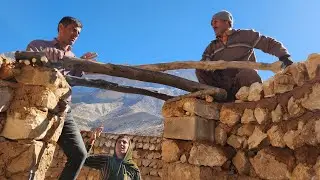 The final stages of building the castle wall and baking pumpkin with the Asghar family