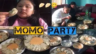 Family Momo party haii Guys ajha #pork rah Chicken Momo🥟🥟😋😁