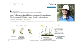 Ant Pollination - Published in Journal of Applied Entomology