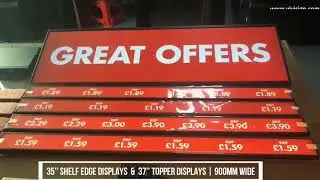 ViviSign 35'' Shelf Edge Displays and 37'' Topper Display