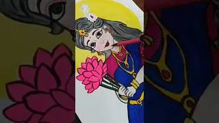 paint with me 🍃#radharani #painting #myart #touchwood🧿