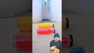 red vs yellow Breaking glass bottle ⚠️🔥 Crushing Crunchy & Soft Things #shorts #asmr #satisfying