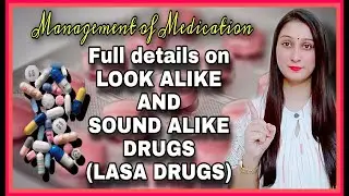 LOOK ALIKE & SOUND ALIKE DRUGS । LASA MEDICATION । NABH PHARMACY BY SUNDEEP KAUR