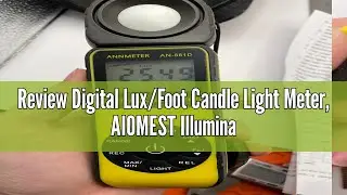 Review Digital Lux/Foot Candle Light Meter, AIOMEST Illuminance Lumen Tester 0.01~400,000 Lux, Handh